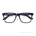 Gentleman français Acetate Spectacle Optical Eyeglass Cadre de lunettes